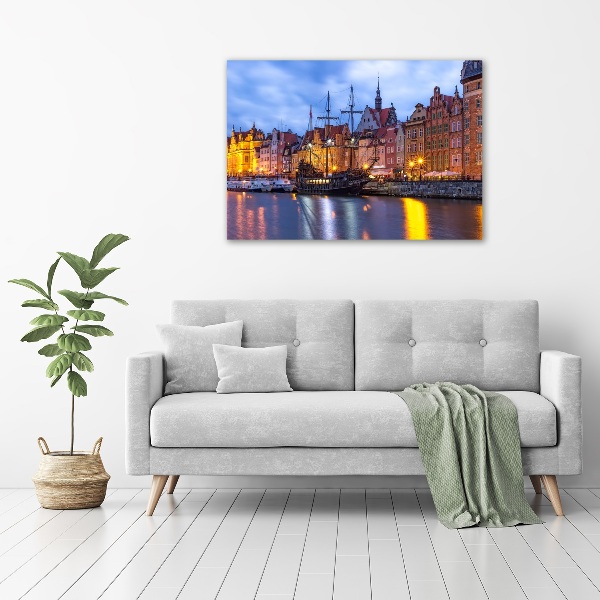Foto en cristal de alta calidad con impresión uv horizontal Gdansk, Polonia