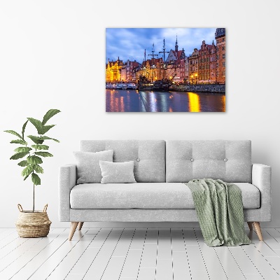 Foto en cristal de alta calidad con impresión uv horizontal Gdansk, Polonia