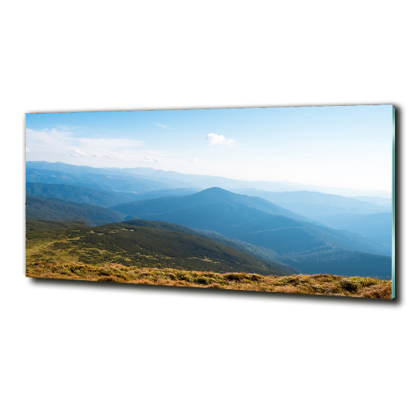 Cuadro decorativo de vidrio para salón horizontal Parque Nacional de los Tatras