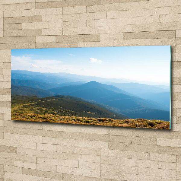 Cuadro decorativo de vidrio para salón horizontal Parque Nacional de los Tatras