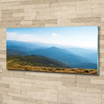Cuadro decorativo de vidrio para salón horizontal Parque Nacional de los Tatras