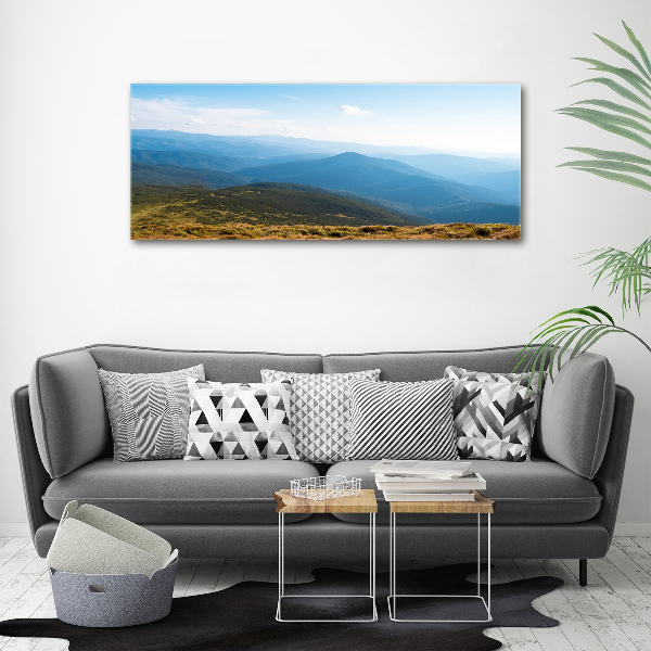Cuadro decorativo de vidrio para salón horizontal Parque Nacional de los Tatras