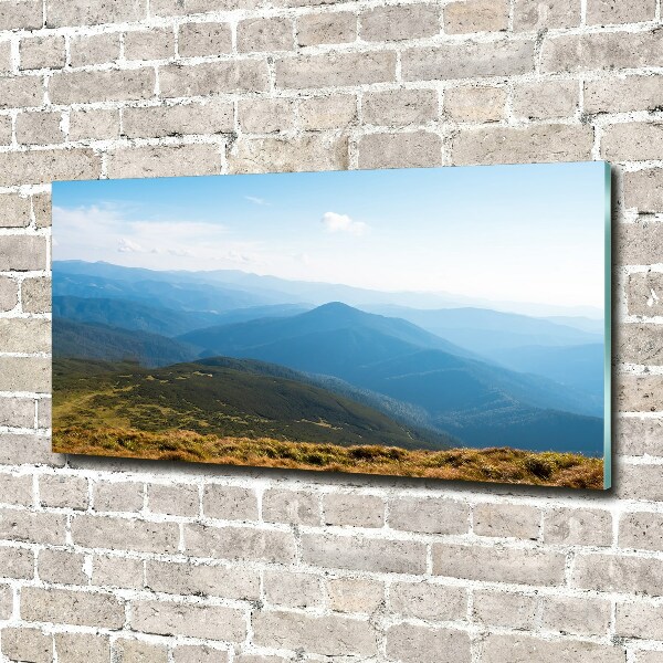 Cuadro decorativo de vidrio para salón horizontal Parque Nacional de los Tatras