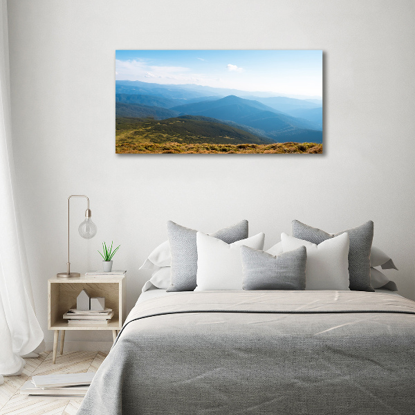Cuadro decorativo de vidrio para salón horizontal Parque Nacional de los Tatras
