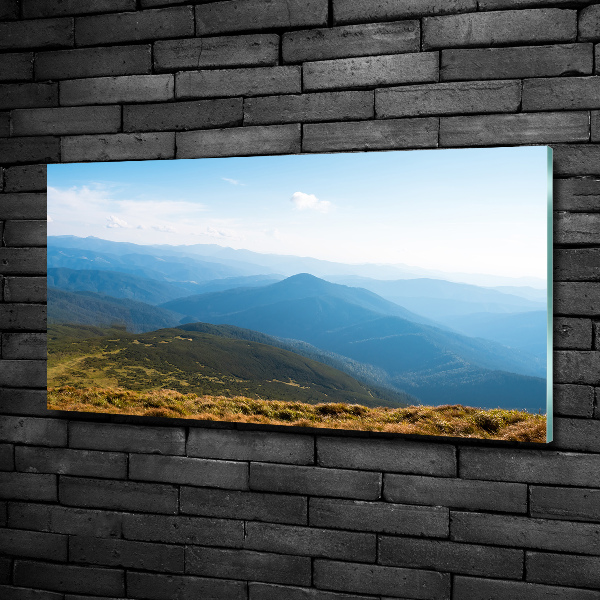 Cuadro decorativo de vidrio para salón horizontal Parque Nacional de los Tatras