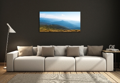 Cuadro decorativo de vidrio para salón horizontal Parque Nacional de los Tatras