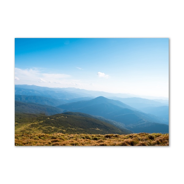 Cuadro decorativo de vidrio para salón horizontal Parque Nacional de los Tatras
