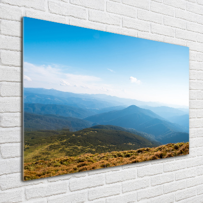 Cuadro decorativo de vidrio para salón horizontal Parque Nacional de los Tatras