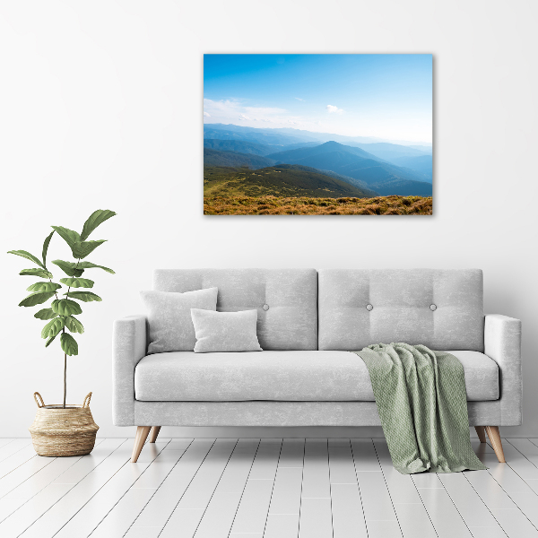 Cuadro decorativo de vidrio para salón horizontal Parque Nacional de los Tatras