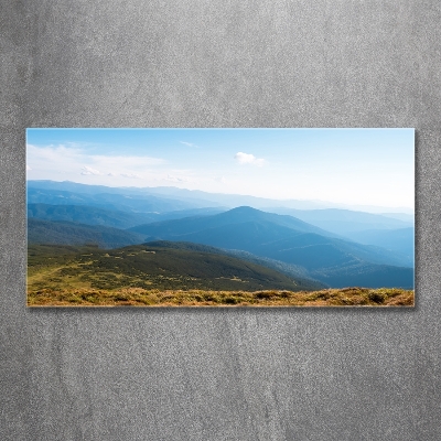 Cuadro decorativo de vidrio para salón horizontal Parque Nacional de los Tatras