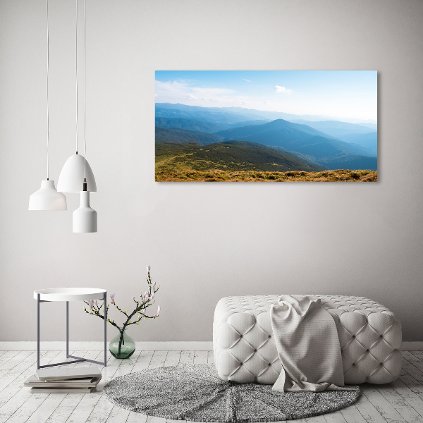 Cuadro decorativo de vidrio para salón horizontal Parque Nacional de los Tatras