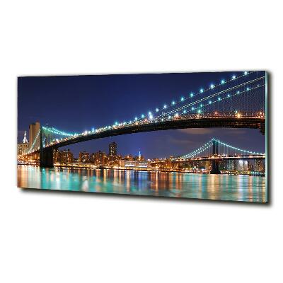 Cuadro decorativo de vidrio para salón horizontal Manhattan Nueva York