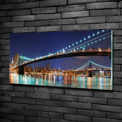Cuadro decorativo de vidrio para salón horizontal Manhattan Nueva York