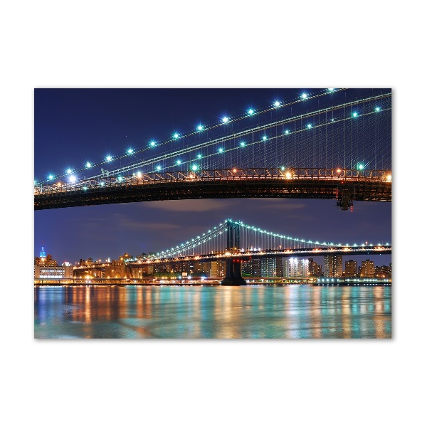 Cuadro decorativo de vidrio para salón horizontal Manhattan Nueva York