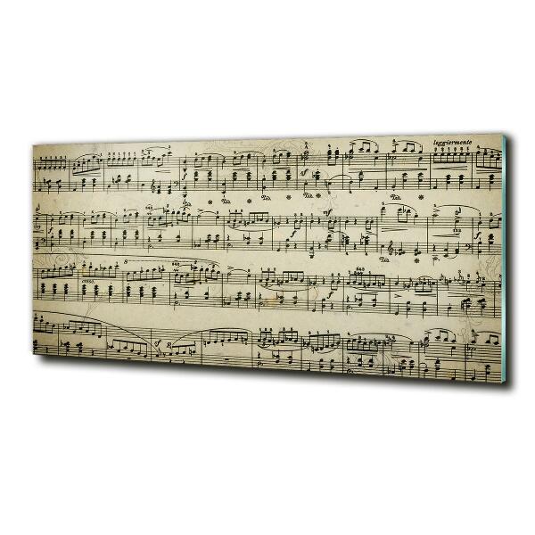 Foto-obraz szklany Nuty na pięciolinii