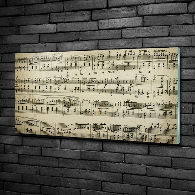 Foto-obraz szklany Nuty na pięciolinii