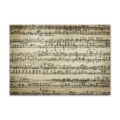 Impresión en cristal con acabado brillante horizontal Notas sobre un pentagrama