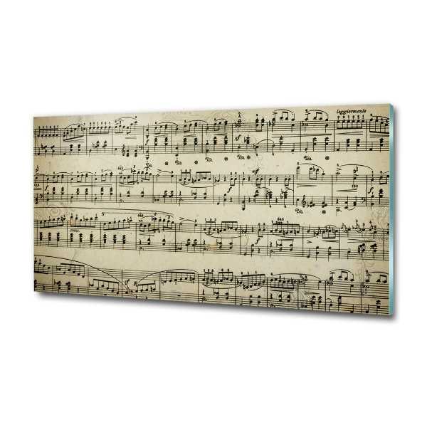 Foto-obraz szklany Nuty na pięciolinii