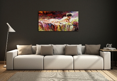 Impresión en cristal con acabado brillante horizontal Mujer mentirosa