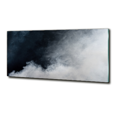 Cuadro de cristal templado moderno horizontal Humo blanco