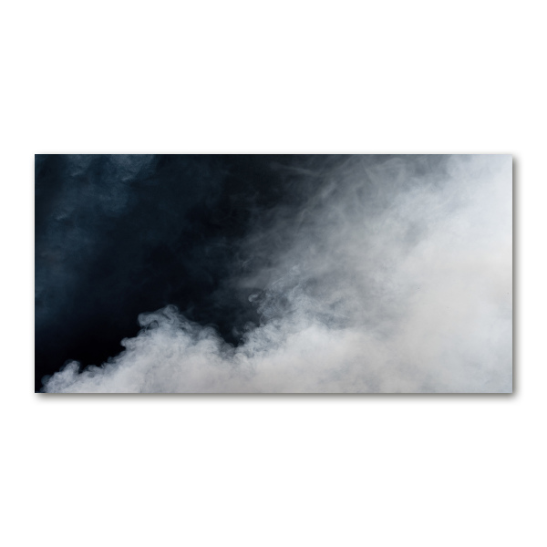 Cuadro de cristal templado moderno horizontal Humo blanco