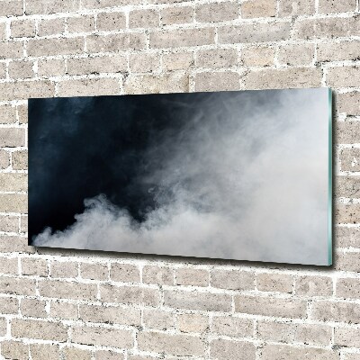 Cuadro de cristal templado moderno horizontal Humo blanco
