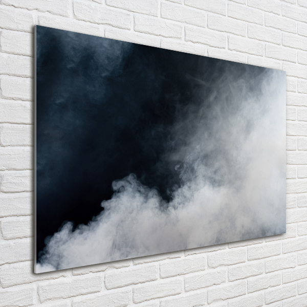 Cuadro de cristal templado moderno horizontal Humo blanco