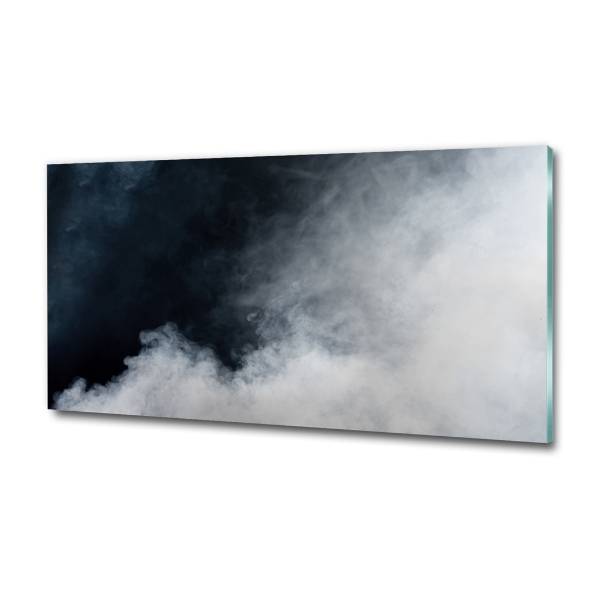 Cuadro de cristal templado moderno horizontal Humo blanco