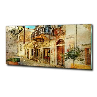 Impresión en cristal con acabado brillante horizontal Calles en Grecia