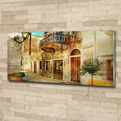 Impresión en cristal con acabado brillante horizontal Calles en Grecia