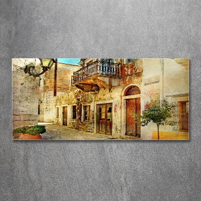 Impresión en cristal con acabado brillante horizontal Calles en Grecia