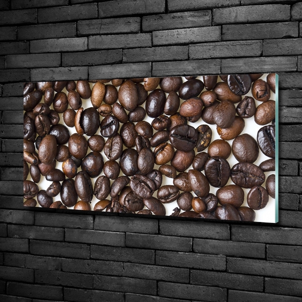 Foto en cristal de alta calidad con impresión uv horizontal Granos de café