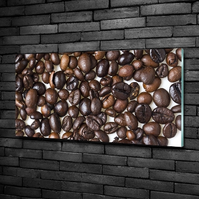 Foto en cristal de alta calidad con impresión uv horizontal Granos de café