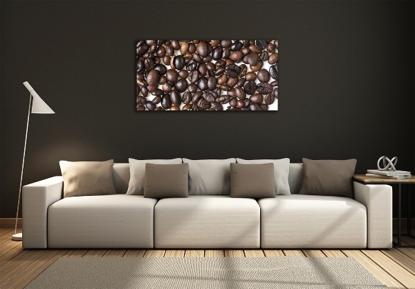 Foto en cristal de alta calidad con impresión uv horizontal Granos de café