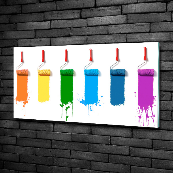 Foto en cristal de alta calidad con impresión uv horizontal Rodillos de pintura