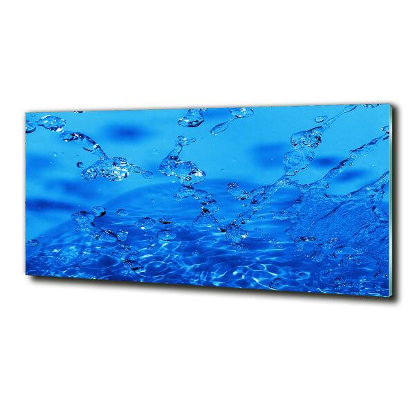Cuadro decorativo de vidrio para salón horizontal Gotas de agua