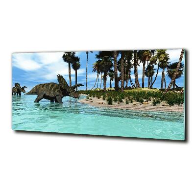 Foto en cristal de alta calidad con impresión uv horizontal Dinosaurios