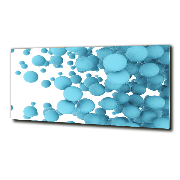 Cuadro decorativo de vidrio para salón horizontal Esferas abstractas