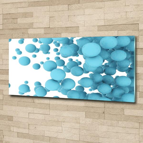 Cuadro decorativo de vidrio para salón horizontal Esferas abstractas