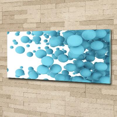 Cuadro decorativo de vidrio para salón horizontal Esferas abstractas