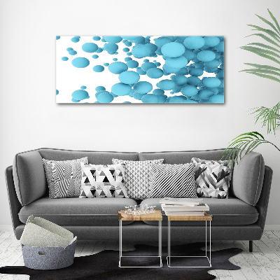 Cuadro decorativo de vidrio para salón horizontal Esferas abstractas