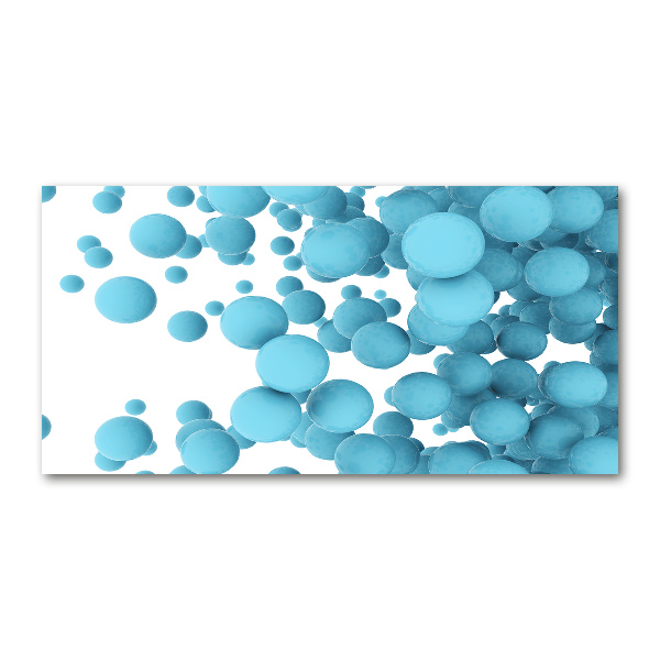 Cuadro decorativo de vidrio para salón horizontal Esferas abstractas