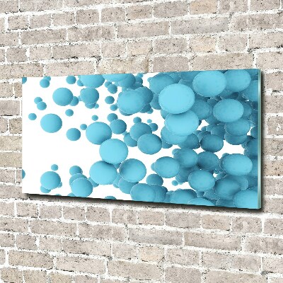 Cuadro decorativo de vidrio para salón horizontal Esferas abstractas