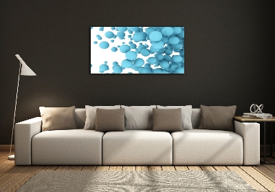 Cuadro decorativo de vidrio para salón horizontal Esferas abstractas
