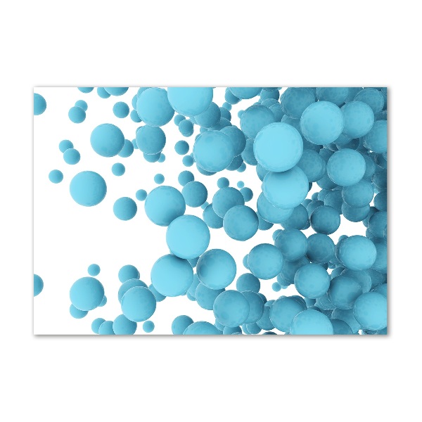 Cuadro decorativo de vidrio para salón horizontal Esferas abstractas