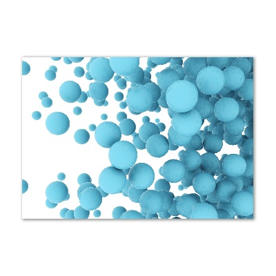 Cuadro decorativo de vidrio para salón horizontal Esferas abstractas