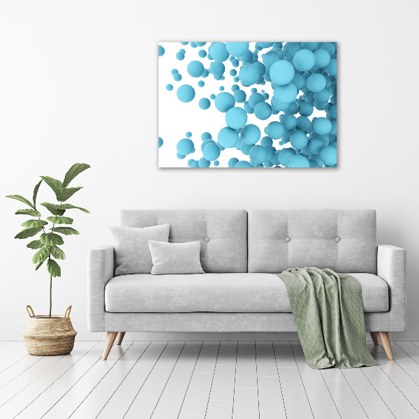 Cuadro decorativo de vidrio para salón horizontal Esferas abstractas