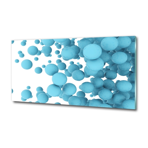 Cuadro decorativo de vidrio para salón horizontal Esferas abstractas