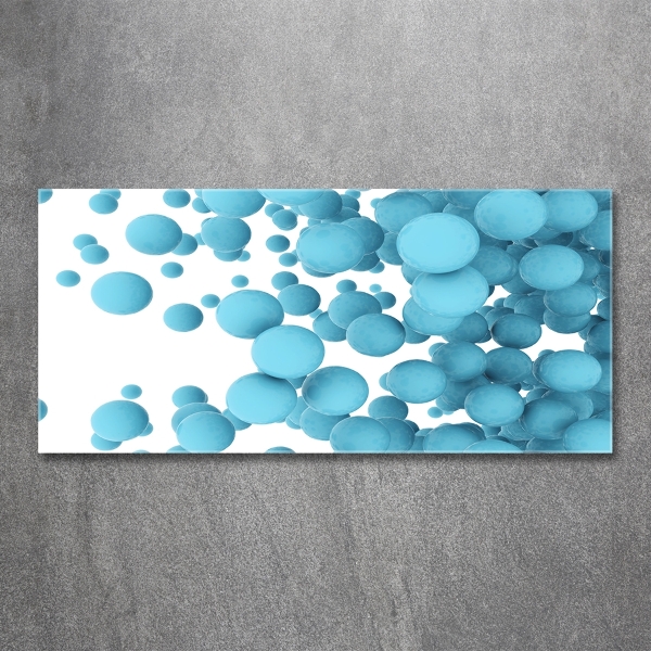 Cuadro decorativo de vidrio para salón horizontal Esferas abstractas