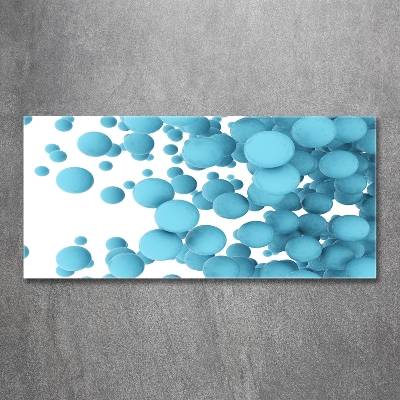 Cuadro decorativo de vidrio para salón horizontal Esferas abstractas